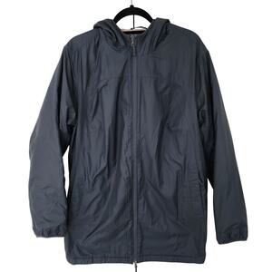 L.L. Bean Women's Navy Plush Fleece Lined Hooded Jacket